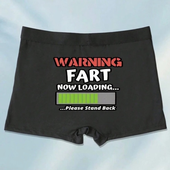 🪷 “Warning Fart Now Loading … Please Stand Back” Funny Men’s Boxer Briefs - Picture 5 of 6